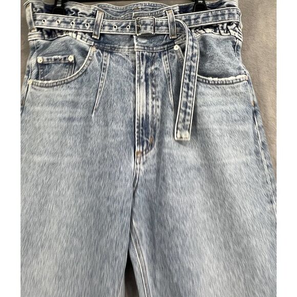 New AGOLDE Riya Elasticated High Rise Peg Jeans - Picture 5 of 11